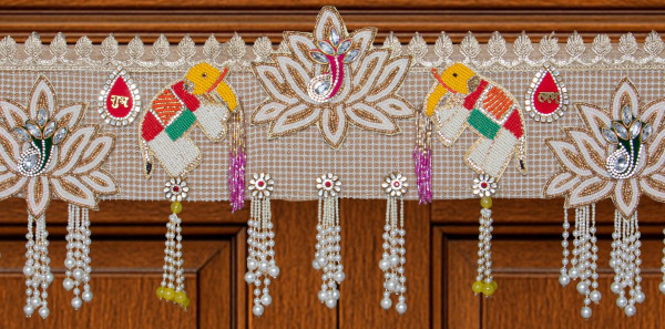 MULTI BEADED ELEFANT LOUTAS SHUBH LABH BANDARWAL TORAN HOME DECORE