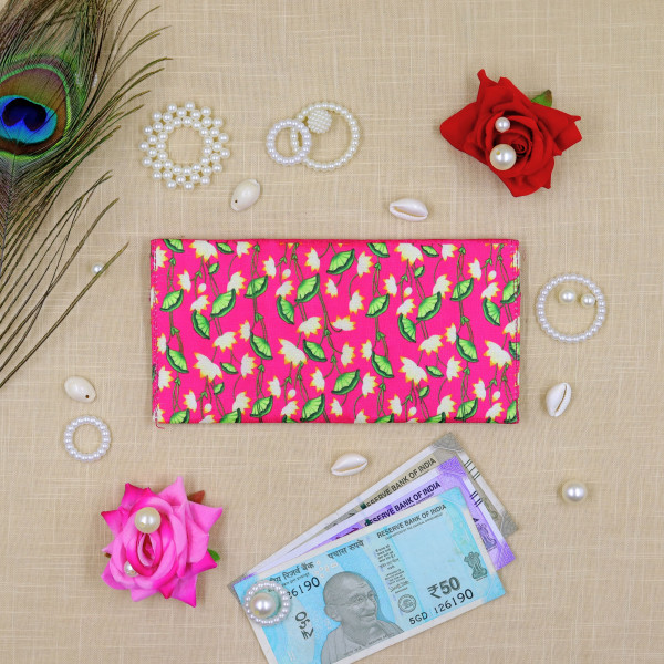 Divine Grace Radha Krishna Designer Shagun Envelopes - Vibrant Floral Print