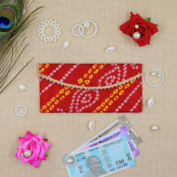 Traditional Rajasthani Bandhani & Leheriya Shagun Envelopes – Premium Gifting