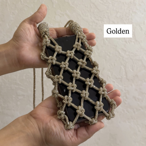 Rhinestone Knotted Mobile Cover with Sling