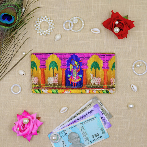 Shrinathji Pichwai Art Printed Envelope | Traditional Shagun Lifafa for Weddings & Festivals
