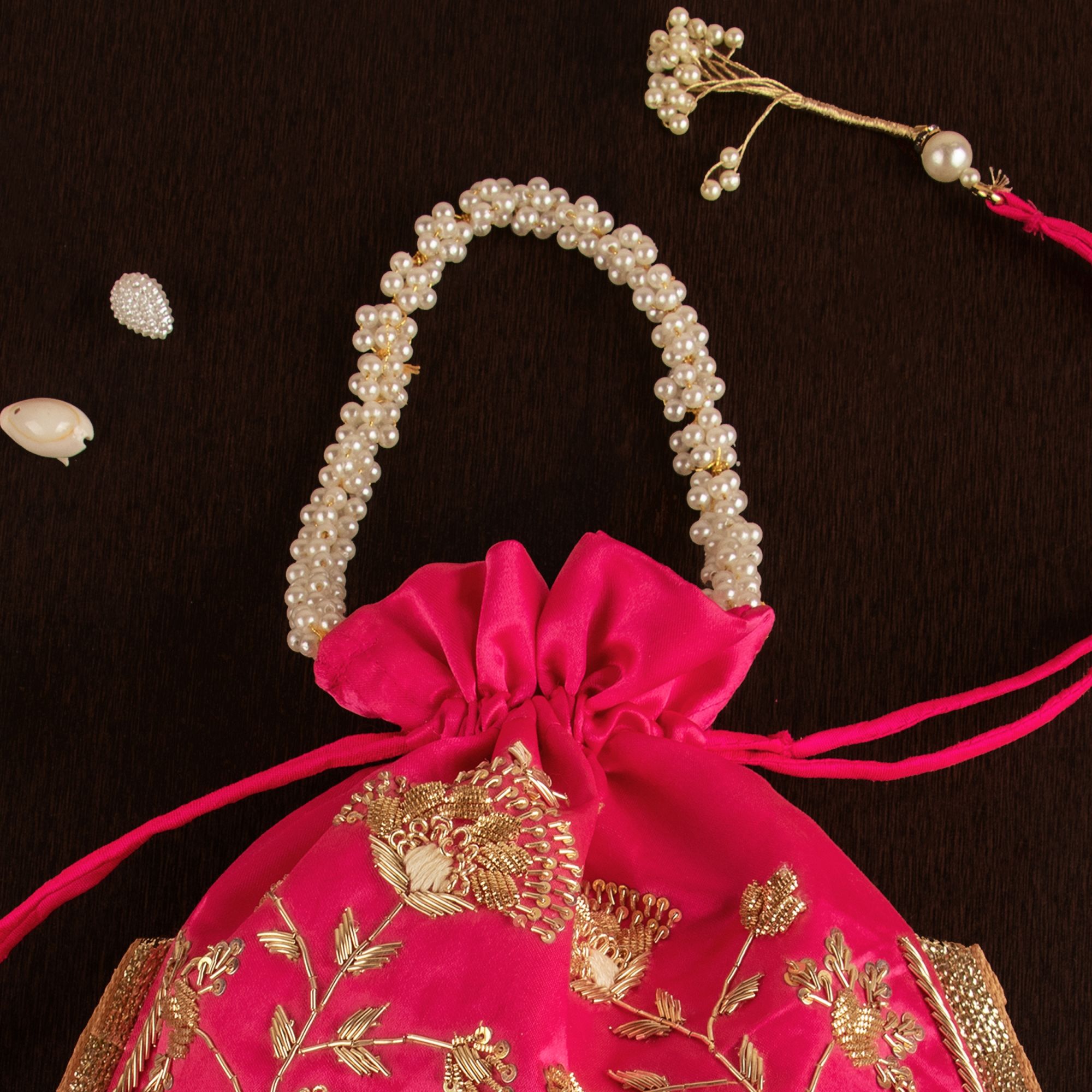 RANI FRENCH KNOTE POTLI Wedding Hand Crafted Potli Bag With Beaded ...