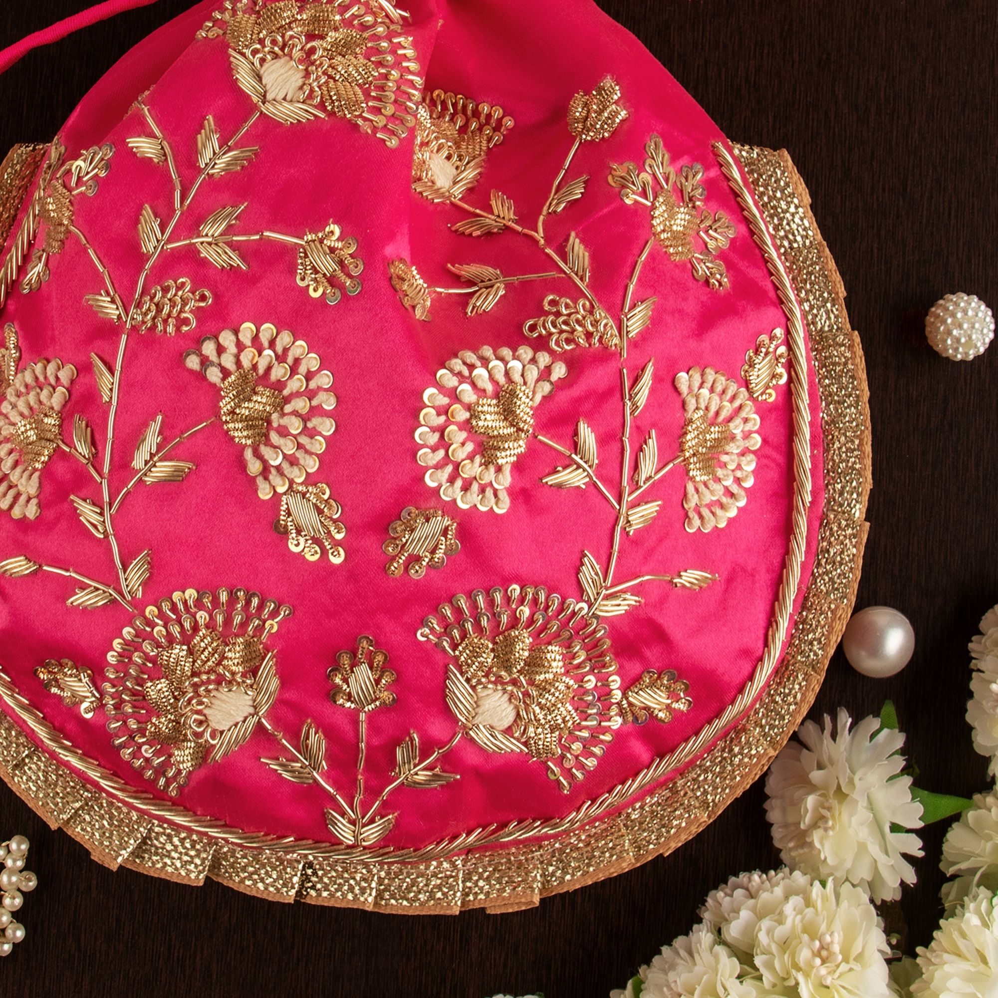 RANI FRENCH KNOTE POTLI Wedding Hand Crafted Potli Bag With Beaded ...