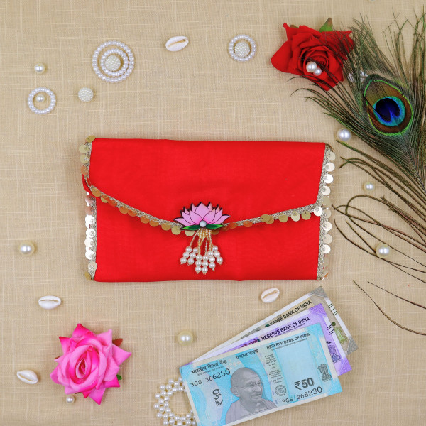 Ethnic Festive Shagun Envelope / Handcrafted Cash Pouch