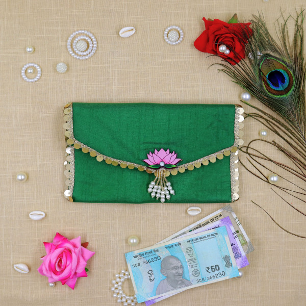 Ethnic Festive Shagun Envelope / Handcrafted Cash Pouch