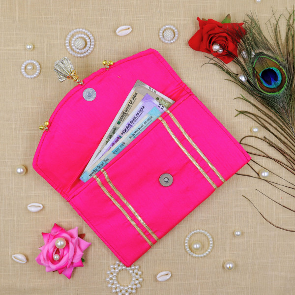 Handcrafted Gota Motif Tassel Money Envelope – Luxury Shagun Lifafa for Weddings & Festivals