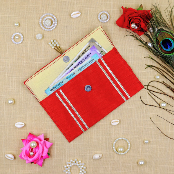 Handcrafted Gota Patti Money Envelopes | Elegant Shagun Lifafa