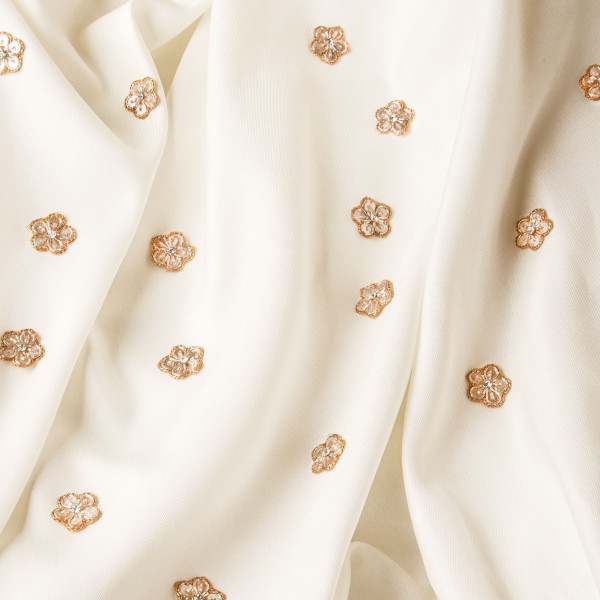 Hand-Embroidered Sequin Flower Applique Motif