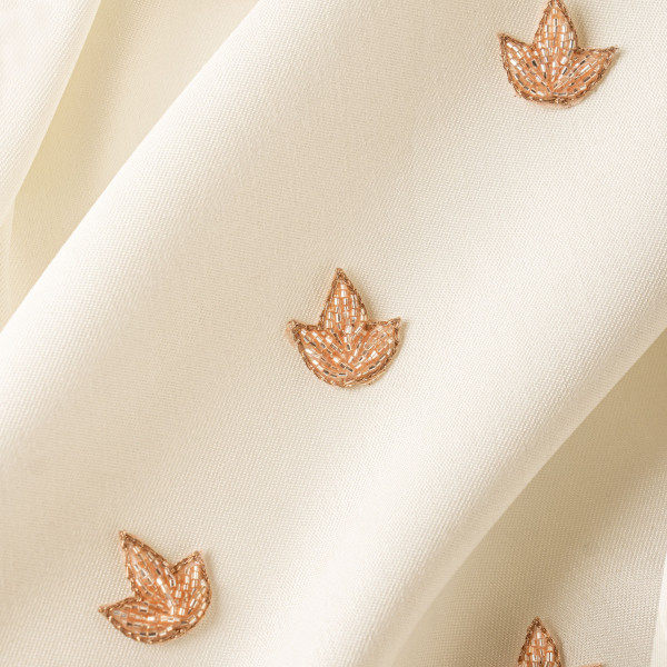 Trio Leaf Zardozi & Cutdana Embellishment Motif