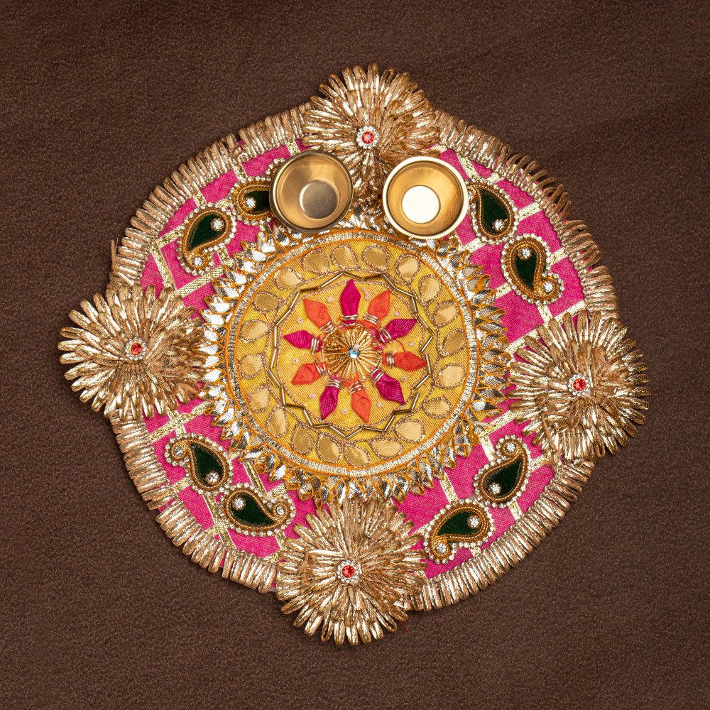 Hand Embroidered Gota Patti Rangoli for Festival Decoration