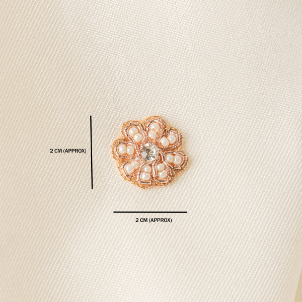 Pearl Zardozi Floral Motif