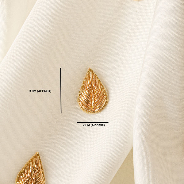 Zardozi Embroidered Leaf Motif