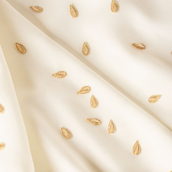 Zardozi Applique Leaf Motif – Gold & Antique Gold