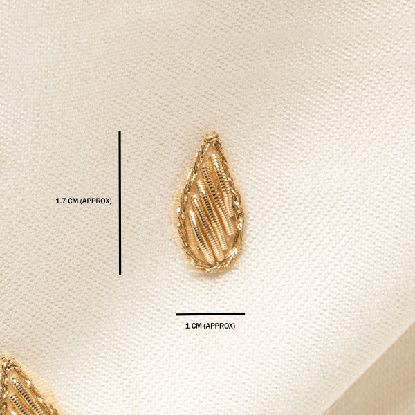 Zardozi Applique Leaf Motif – Gold & Antique Gold