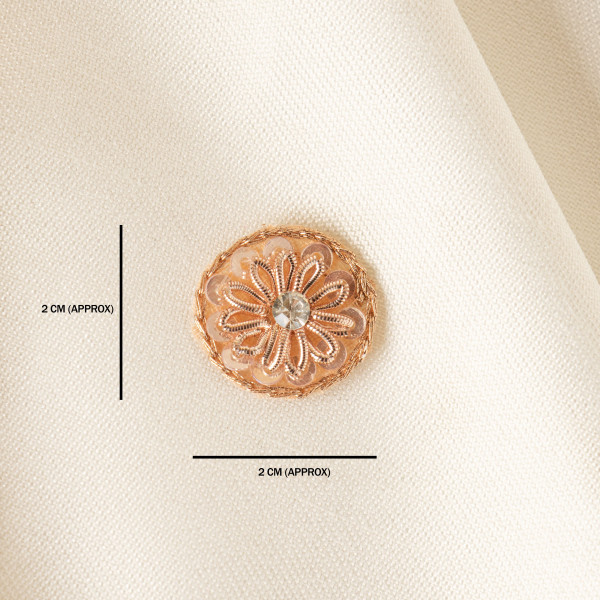 Zardozi Sequin Flower Motif (Gold & Rose Gold)