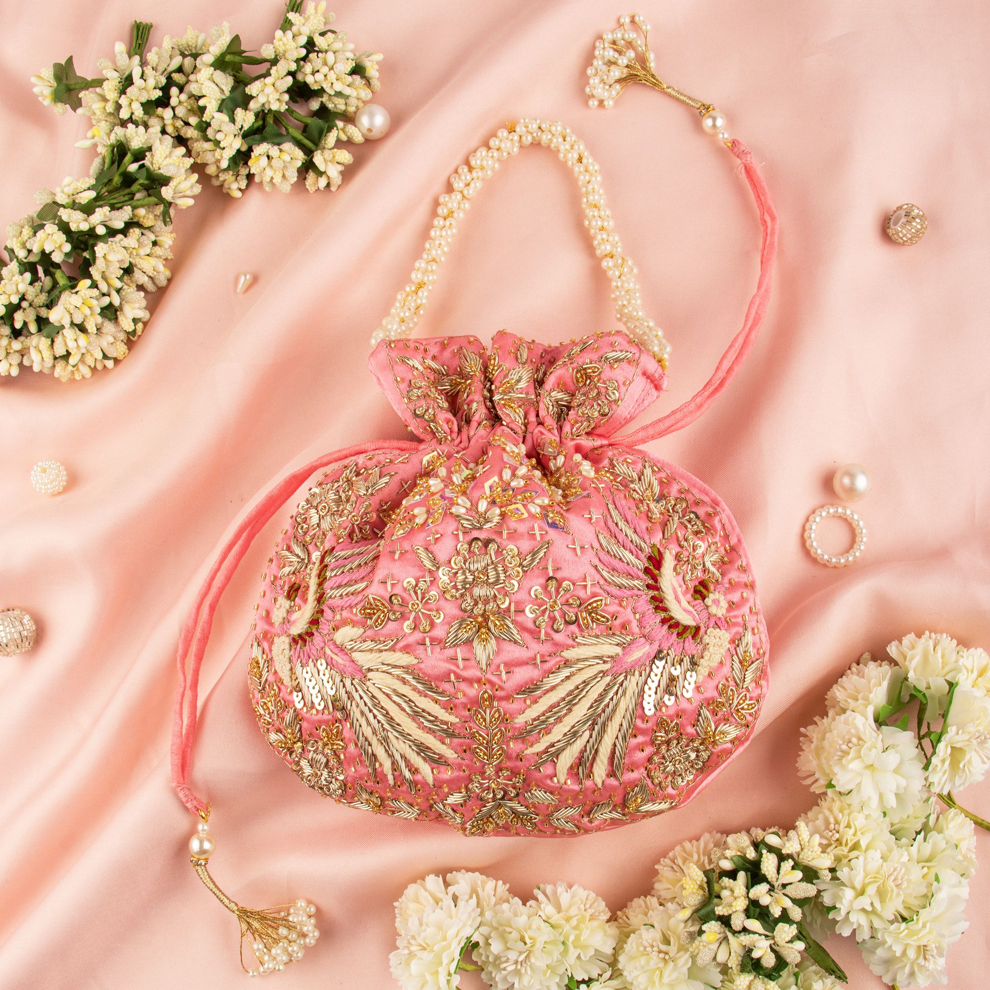 PINK NEW BAAZ hawk embroider designer inspired handbag for woman