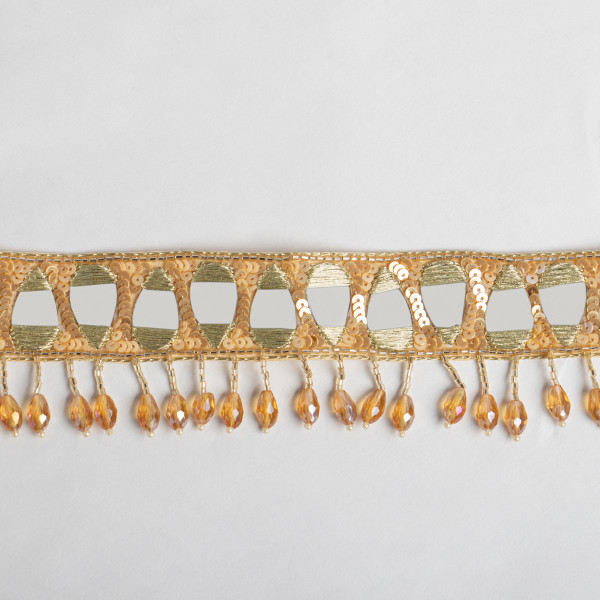 Mirror & Katdana Handcrafted Waist Belt for Women | Beaded Stretchable Designer Belt for Sarees, Lehengas & Dresses