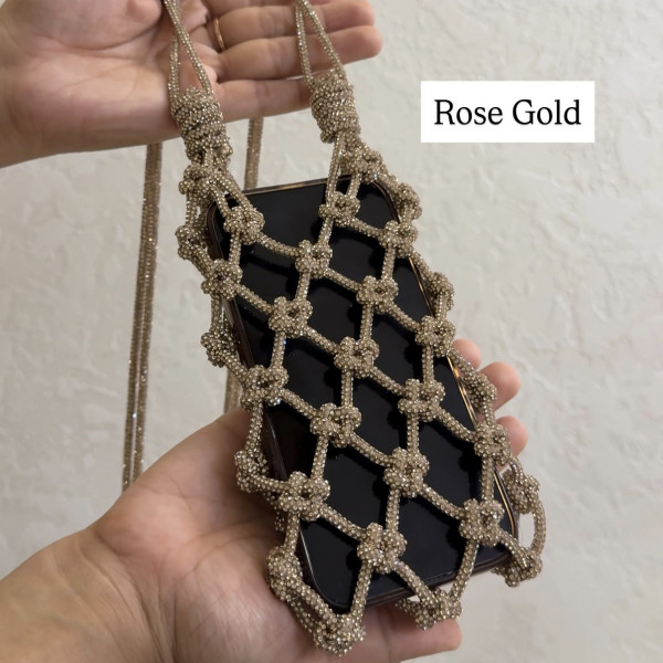 Rhinestone Knotted Mobile Cover with Sling