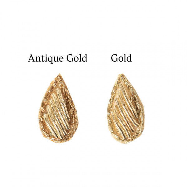 Zardozi Applique Leaf Motif – Gold & Antique Gold