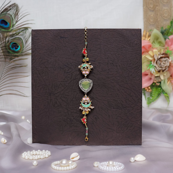 Luxury Designer Jewelled Rakhi for Brother (Bhai Rakhi)