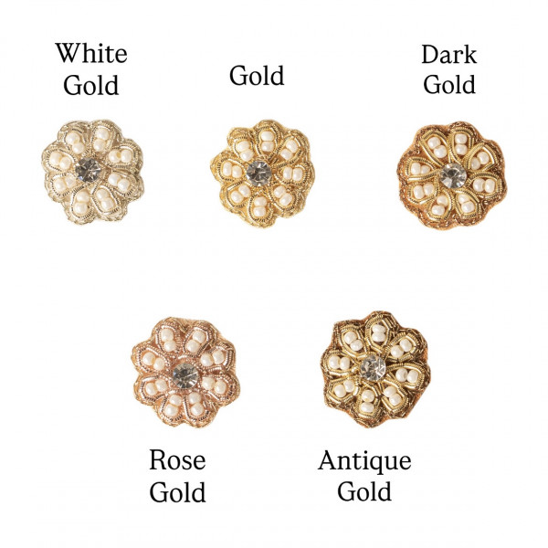 Pearl Zardozi Floral Motif