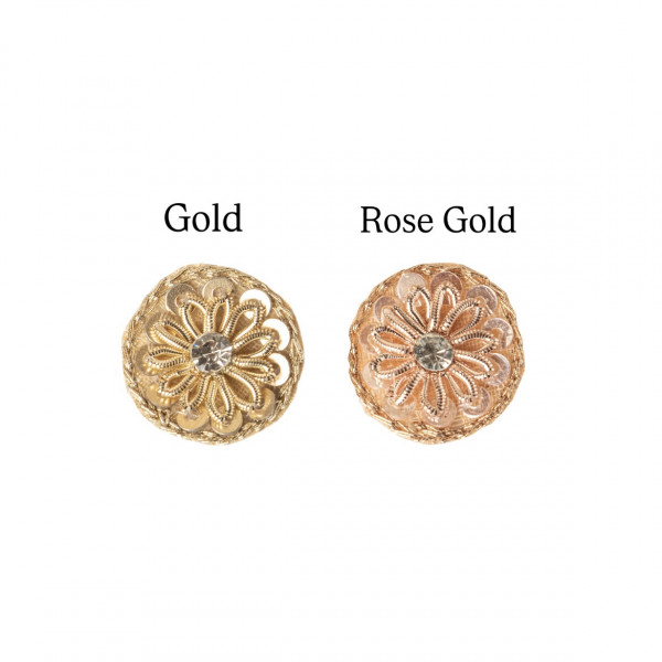 Zardozi Sequin Flower Motif (Gold & Rose Gold)