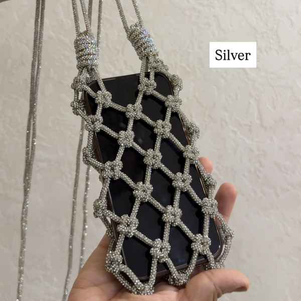 Rhinestone Knotted Mobile Cover with Sling