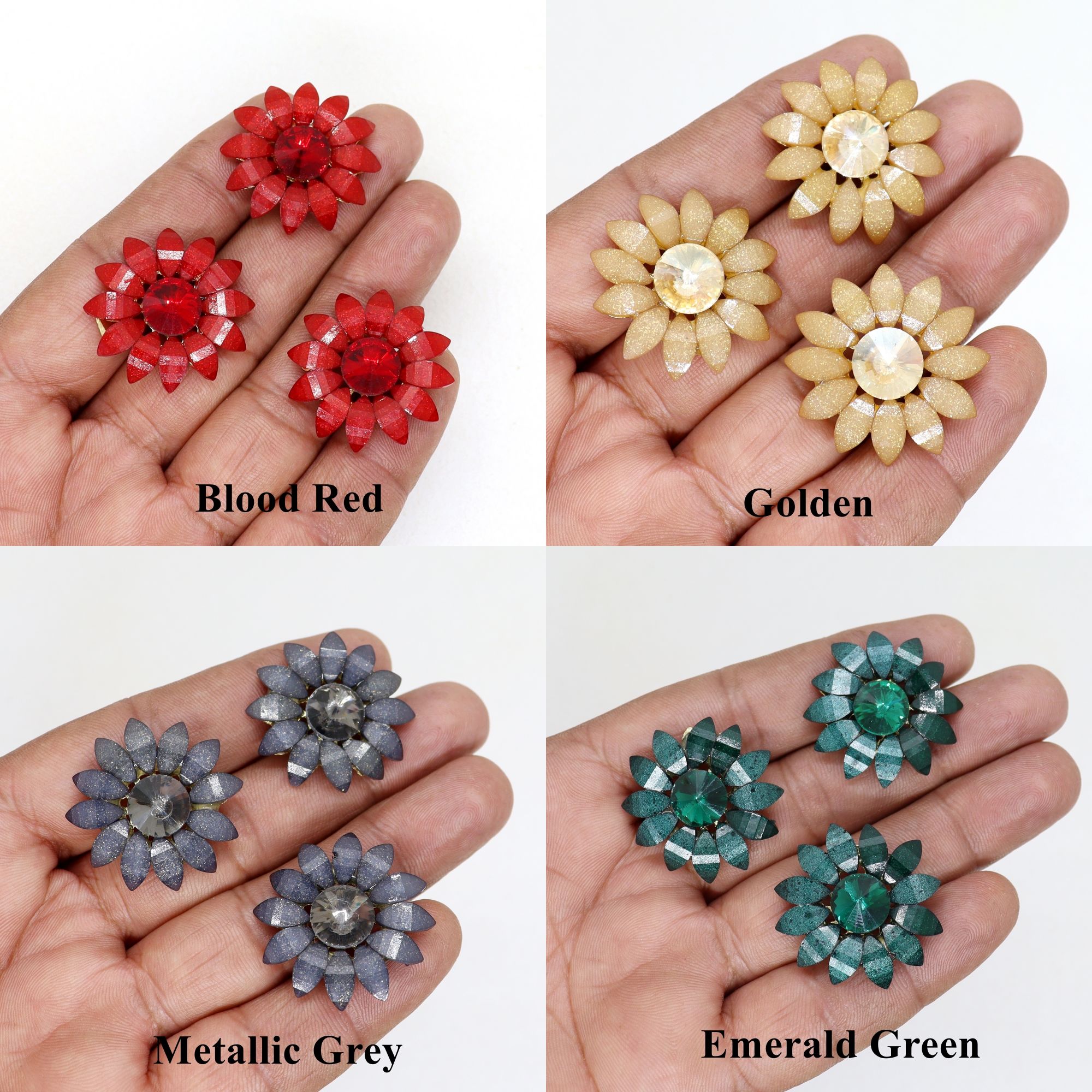 Stone For Button Color pack of 10 decorative color stone beaded woman dress embellishment sew ...