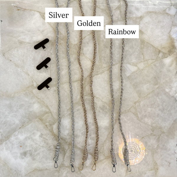 Rhinestone Braided Mobile Sling