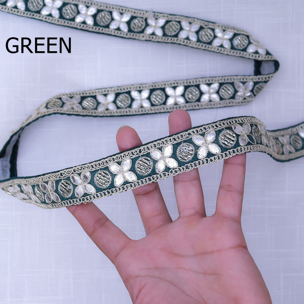 Elegant Gota Embroidery Fabric Trim | DIY Saree & Craft Lace 9mtr