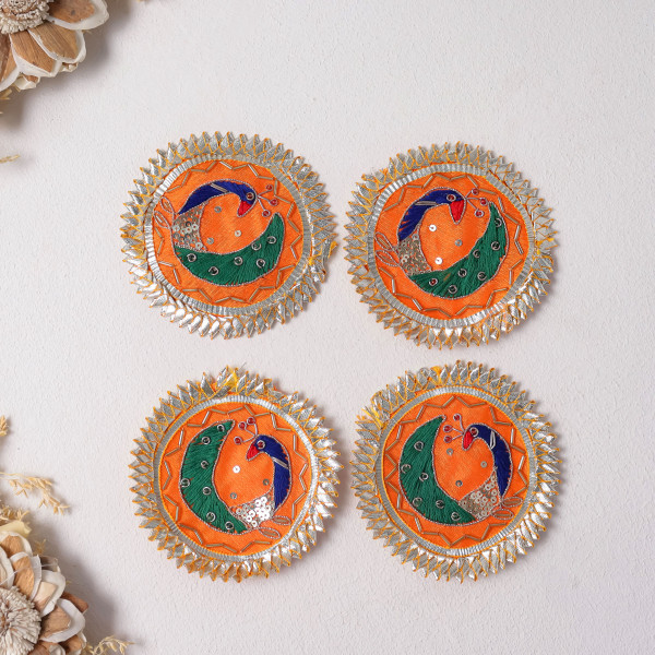 Pack of  10Pcs Traditional Gota Thread Work Applique Patches for Decoration & DIY Craft