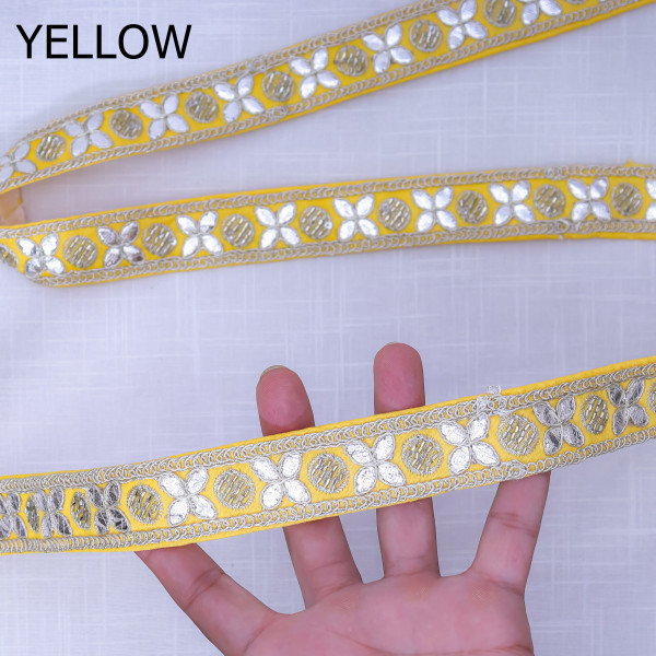 Elegant Gota Embroidery Fabric Trim | DIY Saree & Craft Lace 9mtr