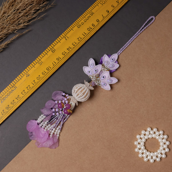 Designer Lavender Bhai Bhabhi Rakhi Set | Matching Brother & Bhabhi Lumba Pair