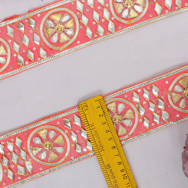 Handmade Gota Patti Lace Trim for Saree, Lehengas, and Crafts