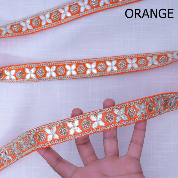 Elegant Gota Embroidery Fabric Trim | DIY Saree & Craft Lace 9mtr