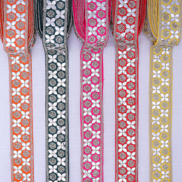 Premium Gota Patti Embroidery Lace Trim | Traditional Indian Ribbon Border for Sarees
