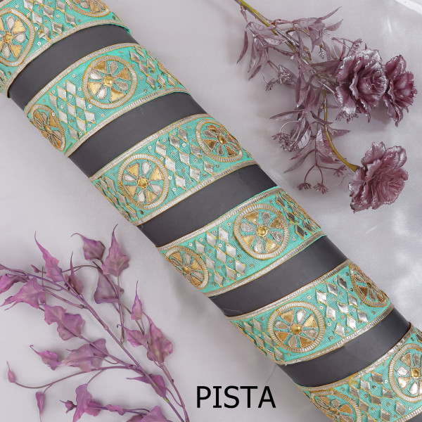 Handmade Gota Patti Lace Trim for Saree, Lehengas, and Crafts