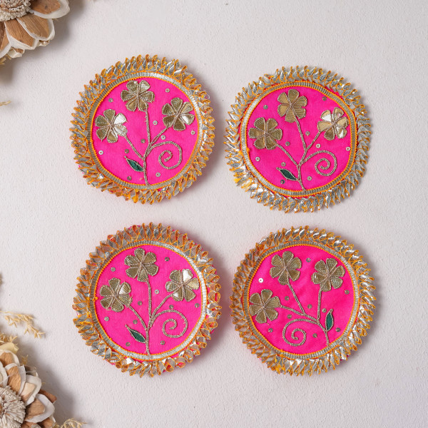 Pack Of 10Pcs Traditional Gota Patti Flower Patch | Artisan Floral Motif for Ethnic Outfits & DIY Designing