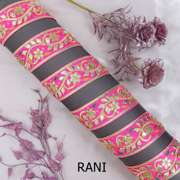 Ethnic Gota Patti Lace Border – Metallic Gold Floral Trim for Saree & Craft DIY
