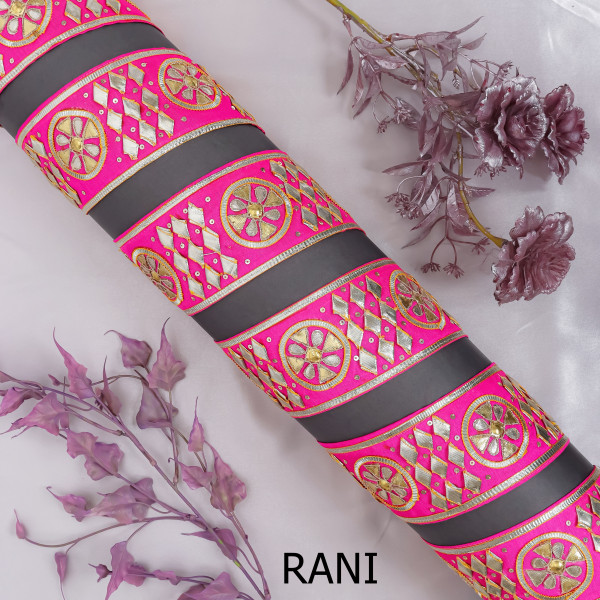 Handmade Gota Patti Lace Trim for Saree, Lehengas, and Crafts