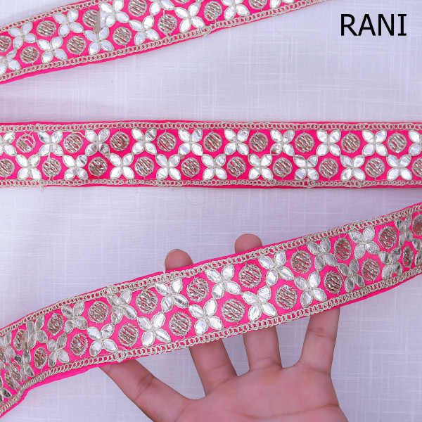 Premium Gota Patti Embroidery Lace Trim | Traditional Indian Ribbon Border for Sarees