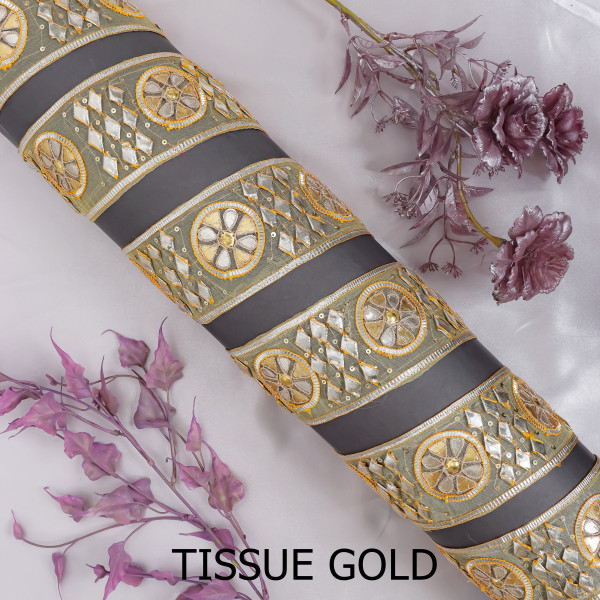 Handmade Gota Patti Lace Trim for Saree, Lehengas, and Crafts