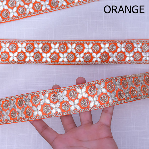 Premium Gota Patti Embroidery Lace Trim | Traditional Indian Ribbon Border for Sarees