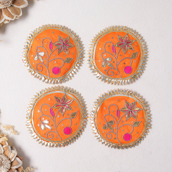 Pack of 10pcs Handcrafted Gota Patti Flower Applique