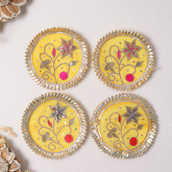 Pack of 10pcs Handcrafted Gota Patti Flower Applique
