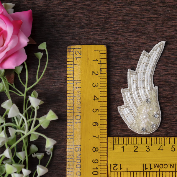 Pair of Elegant Floral Wing Motif for Dresses & Crafts
