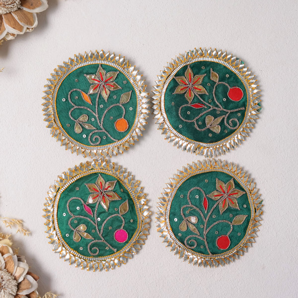 Pack of 10pcs Handcrafted Gota Patti Flower Applique