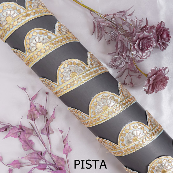Gold Gota Patti Cutwork Lace Trim – Indian Saree Border & Crafting Ribbon