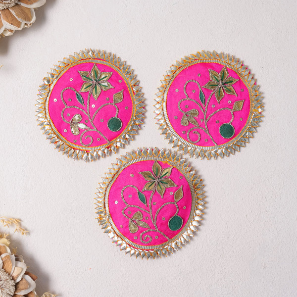 Pack of 10pcs Handcrafted Gota Patti Flower Applique
