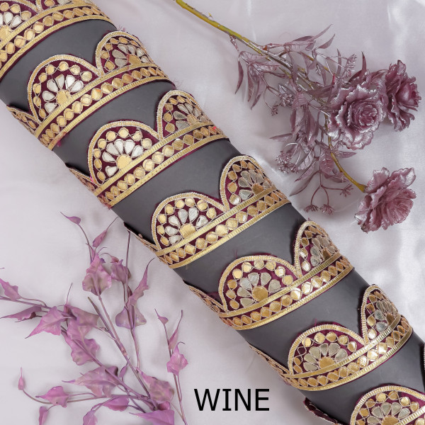 Gold Gota Patti Cutwork Lace Trim – Indian Saree Border & Crafting Ribbon